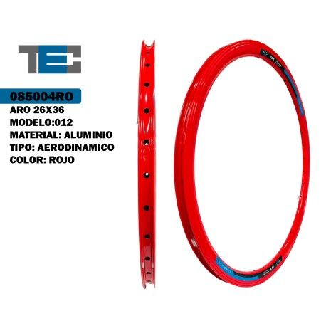 (085004RO) ARO 26X36 TEC 012  ALUM AERO ROJO