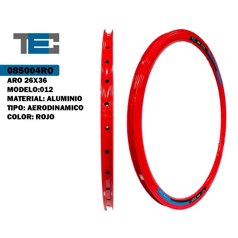 (085004RO) ARO 26X36 TEC 012  ALUM AERO ROJO