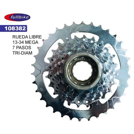 (108382) RUED LIBRE 7PASOS 13-34 MEGA FULLBIKE TRI-DIAM