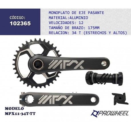 (102365) MULT 34T MPX12-34T-TT 175MM PROWHEEL