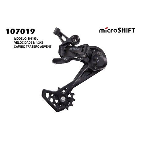 (107019) CAMBIO TRASERO ADVENT 1/2X9 M6195L MICROSHIFT