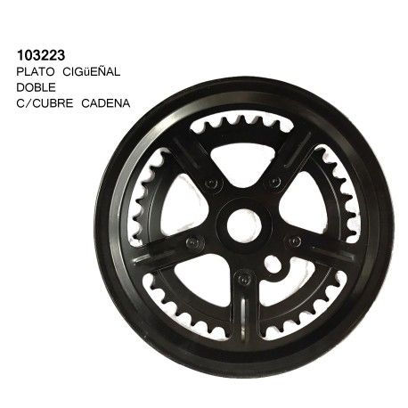 (103223) PLATO CIGUEÑAL DOBLE CP C/CUBRECADENA PLAS20