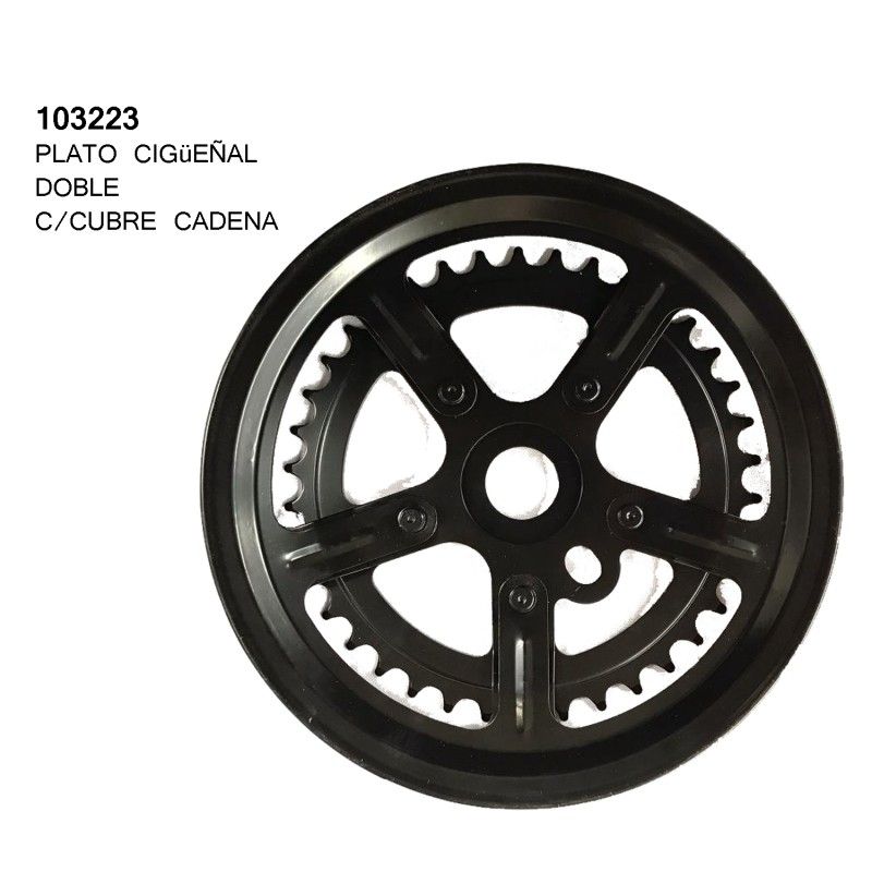 (103223) PLATO CIGUEÑAL DOBLE CP C/CUBRECADENA PLAS20