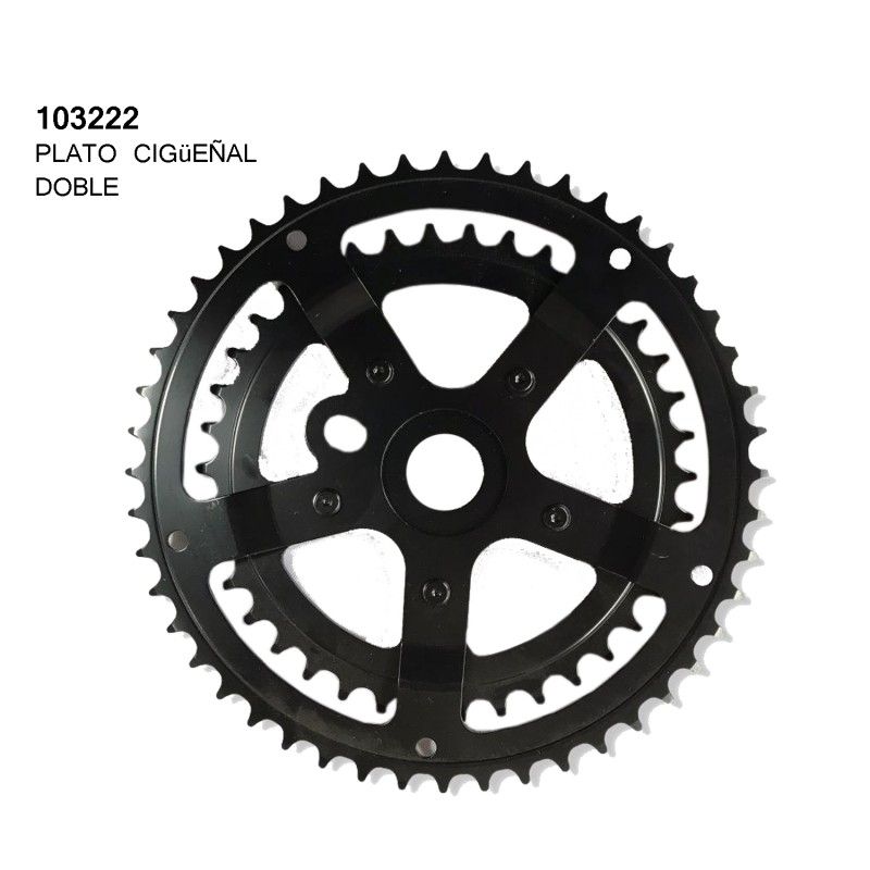 (103222) PLATO CIGUEÑAL DOBLE NEG C/CUBRE CADE50