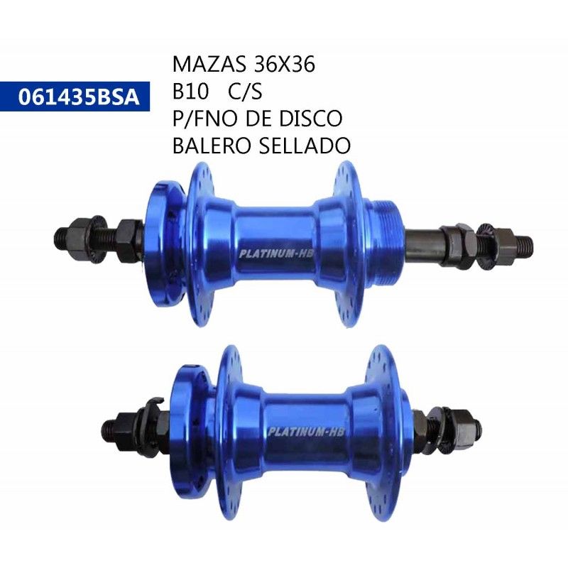 (061435BSN) MAZAS36X36azuB10. C/S p/fno  disc bal sellado