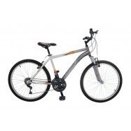 (194047) Bicicleta Montaña WOLF R26 18V. Hombre FS Frenos ”V” Acero Gris/Plata