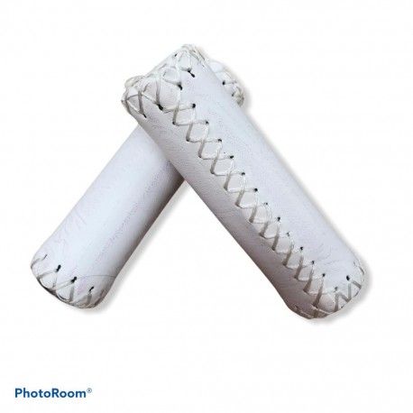 (047504B) PUÑOS MTB PIEL BLANCO PLATINUM-HB