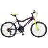 (196045) Bicicleta BENOTTO Montaña MELODY R20 21V. Niña Sunrace Frenos ”V” Acero Morado/Verde Claro Neon
