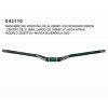 (043110) MANUBRIO DE MONTAÑA DE ALUMINIO COLOR NEGRO/BLANCO CENTRO 31.8
