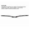 (043108) MANUBRIO DE MONTAÑA DE ALUMINIO COLOR NEGRO/BLANCO CENTRO 31.8 MM GUIENGOLA