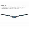 (043106) MANUBRIO DE MONTAÑA DE ALUMINIO COLOR NEGRO/AZUL CENTRO DE 31.8 GUIENGOLA