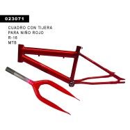 (023071) CUADRO CON TIJERA R- 16 NIÑA MTB salmon