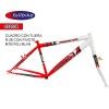 (022038) CUADRO CON TIJERA C/PIVOTE 26" MTB FULBIKE ROJO/BLANCO FULLBIKE