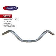 (043077) MANUBRIO LADY ALUMINIO NATURAL 640MM MODELO 02D FULLBIKE