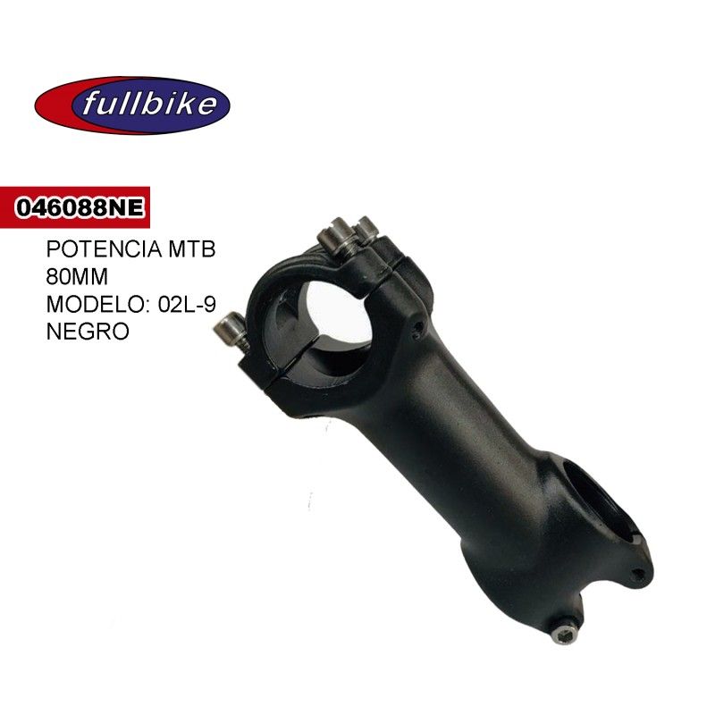 (046088NE)POTENCIA MTB 02L-9 80MM NEGRO