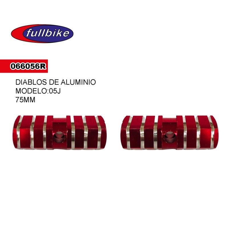 (066056R) DIABLOS ALUMINIO 75MM ROJO 05J