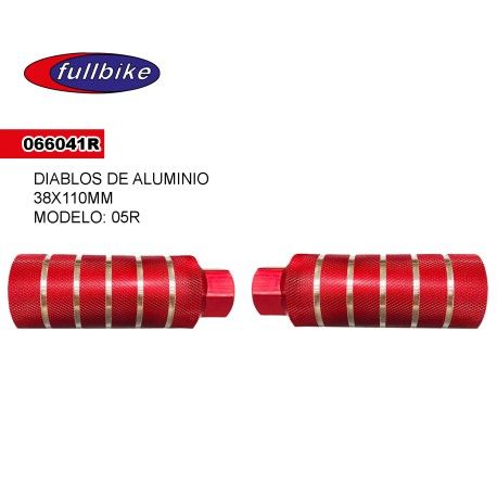 (066041R) DIABLOS ALUMINIO 38X110MM ROJO 05R