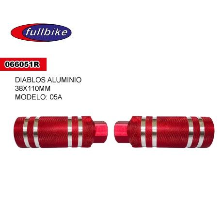 (066051R) DIABLOS ALUMINIO 38X110MM ROJO 05A