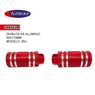 (066052R) DIABLOS DE ALUMINIO  50X110MM ROJO MODELO 05A FULLBIKE