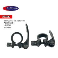 (017182)   ABRAZADERA CON BLOQUEO PARA POSTE DE ASIENTO ALUMINIO NEGRO  25.4MM FULLBIKE
