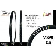 (080800) ARO VOLAR 2.3 RODADA 29*32H COLOR NEGRO PESO 465GR MODELO VOLAR 2.3 ALEX RIMS