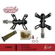 (112090) PEDAL MTB,ALUMINIO  EJE CROMOLI. COLOR NEGRO. 240GR AMOEBA