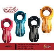 (046201) POTENCIA ALUMINIO MTB PARA CENTRO DE 35*28.6 Y EXTENSIÓN DE 60MM. COLORES AMOEBA