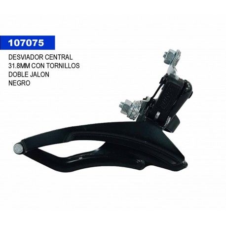 (107075) DESVIADOR CENTRAL 31.8MM 02A CON TORNILLOS DOBLE JALON COLOR NEGRO