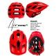(152015) CASCO CICLISTA COLOR ROJO TALLA GRANDE  TIPO: MTB/ENDURO AIR SYSTEM MOON