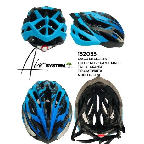 (152033) CASCO DE CICLISTA TALLA: GRANDE TIPO: MTB MODELO: HB31 AIR SYSTEM MOON