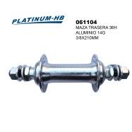 (061104) MAZA TRASERA 36H-14G 3/8X210MM PLATINUM-HB