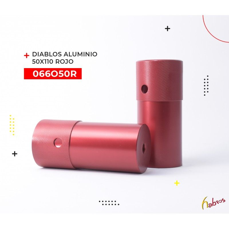 (066050R) DIABLOS ALUMINIO 50X110 ROJO MODELO 05A-1