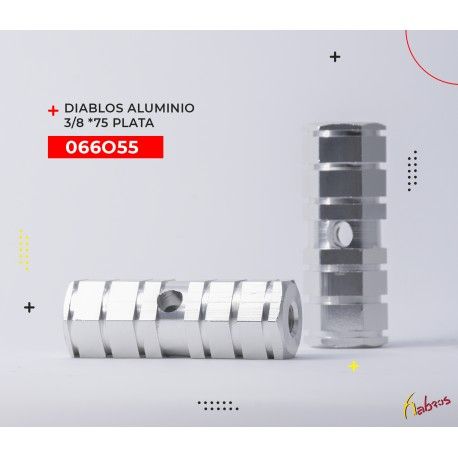 (066055) DIABLOS  DE ALUMINIO  3/8*75 COLOR PLATA MODELO 05P