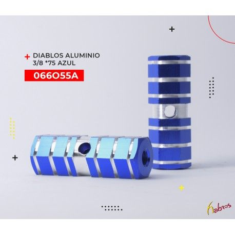 (066055A) DIABLOS DE ALUMINIO 3/8*75 AZUL  MODELO: 05P