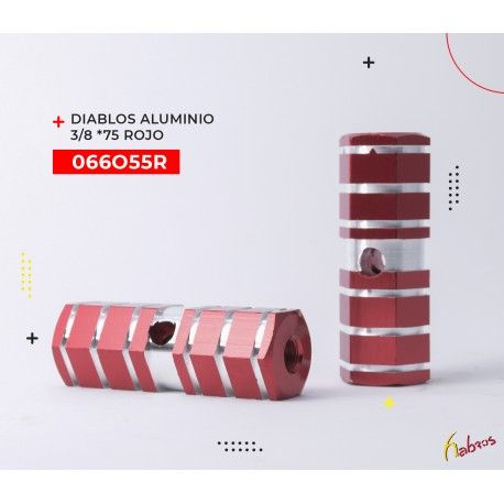 (066055R) DIABLOS DE ALUMINIO 3/8*75 ROJO MODELO: 05P