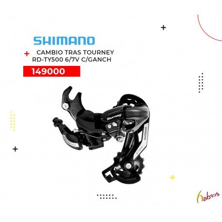 (149000) CAMBIO TRASERO TOURNEY MODELO:RD-TY500 6/7 VELOCIDADES CON OREJA