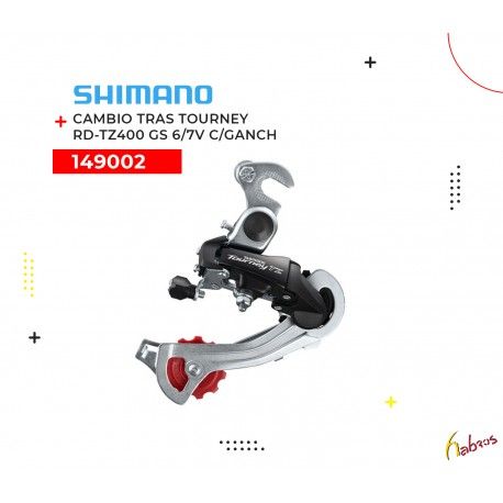 (149002) CAMBIO TRASERO TOURNEY MODELO: RD-TZ400 G  6/7vel. CON OREJA SHIMANO