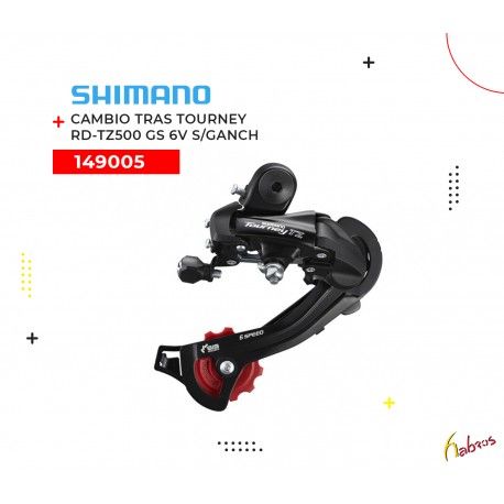 (149005) CAMBIO TRASERO TOURNEY RD-TZ500 G  6VELOCIDADES SIN OREJA SHIMANO