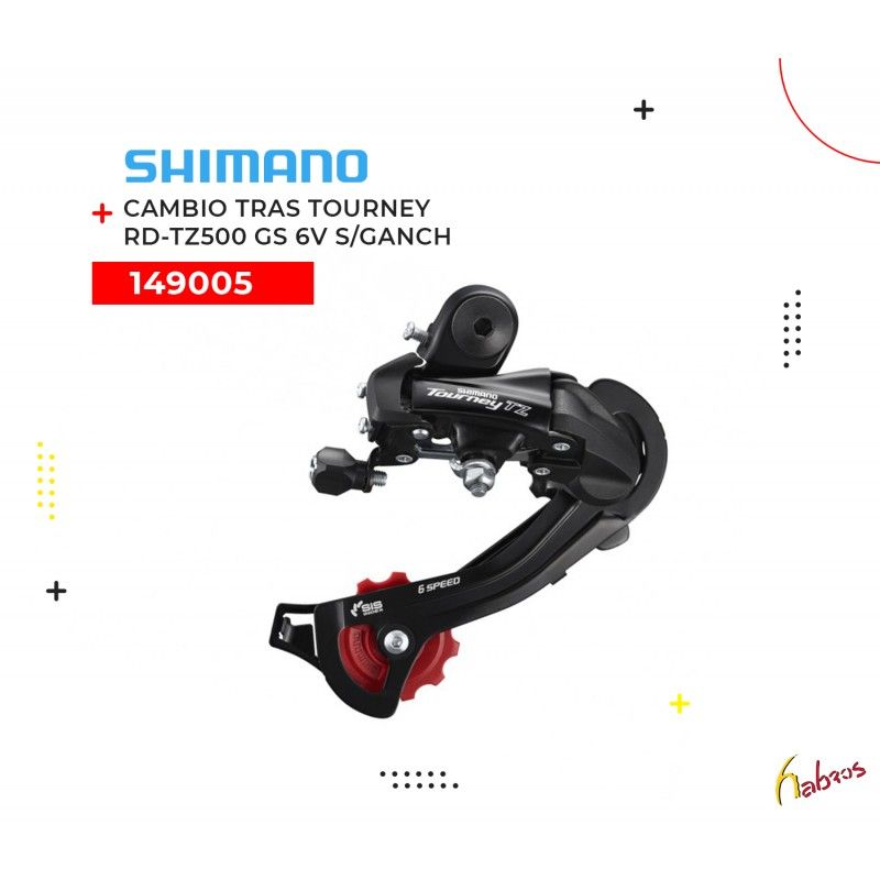 (149005) CAMBIO TRASERO TOURNEY RD-TZ500 G  6VELOCIDADES SIN OREJA SHIMANO