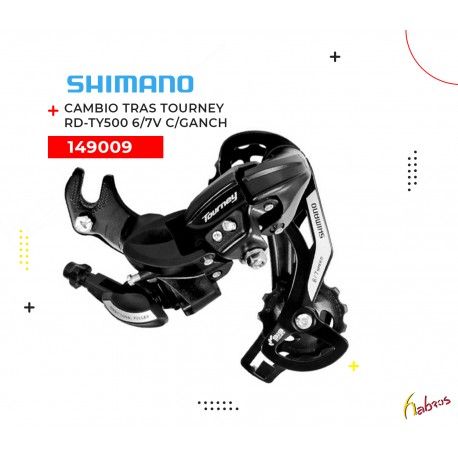 (149009)CAMBIO TRASERO TOURNEY RD-TY500 6/7 VELOCIDADES CON OREJA SHIMANO