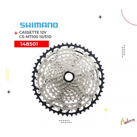 (148501) CASSETTE 12 VELOCIDADES CS-M7100 10/51DTS SHIMANO