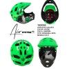 (152034) CASCO CICLISTA ABATIBLE VERDE FULLFACE TL  KS11