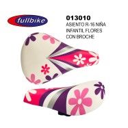 (013010) ASIENTO R16 NIÑA INFANTIL FLORES FULLBIKEK C/BROCHE