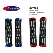 (047501) PUÑOS MTB NEGRO/ARILLOS AZUL/ROJO Mod:208FB