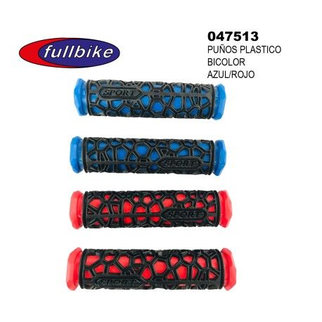 (047513) PUÑOS PLASTICO BICOLOR AZUL/ROJO Mod: JK210 FULLBIKE