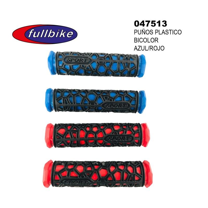 (047513) PUÑOS PLASTICO BICOLOR AZUL/ROJO Mod: JK210 FULLBIKE