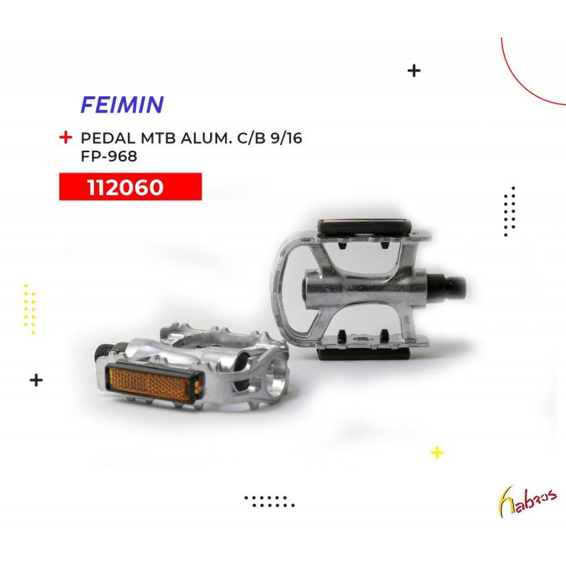 (112060) PEDAL FP-968 ALUMINIO MTB C/BROCHE 9/16 FEIMIN