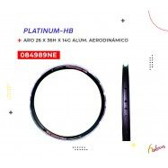 (084989NE) ARO 26X36HX14G ALUMINIO NEGRO AERODINAMICO D/PARED NEGRO PLATINUM-HB5