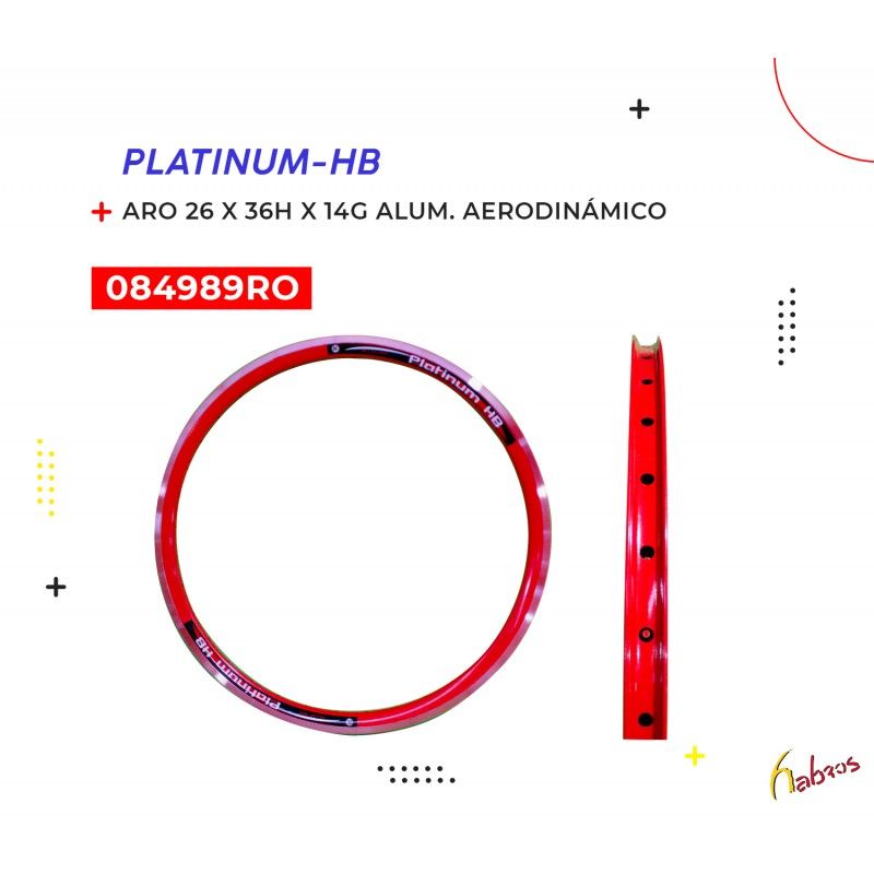 (084989RO) ARO 26X36HX14G ALUMINIO AERODINAMICO D/PARED ROJO PLATINUM-HB5