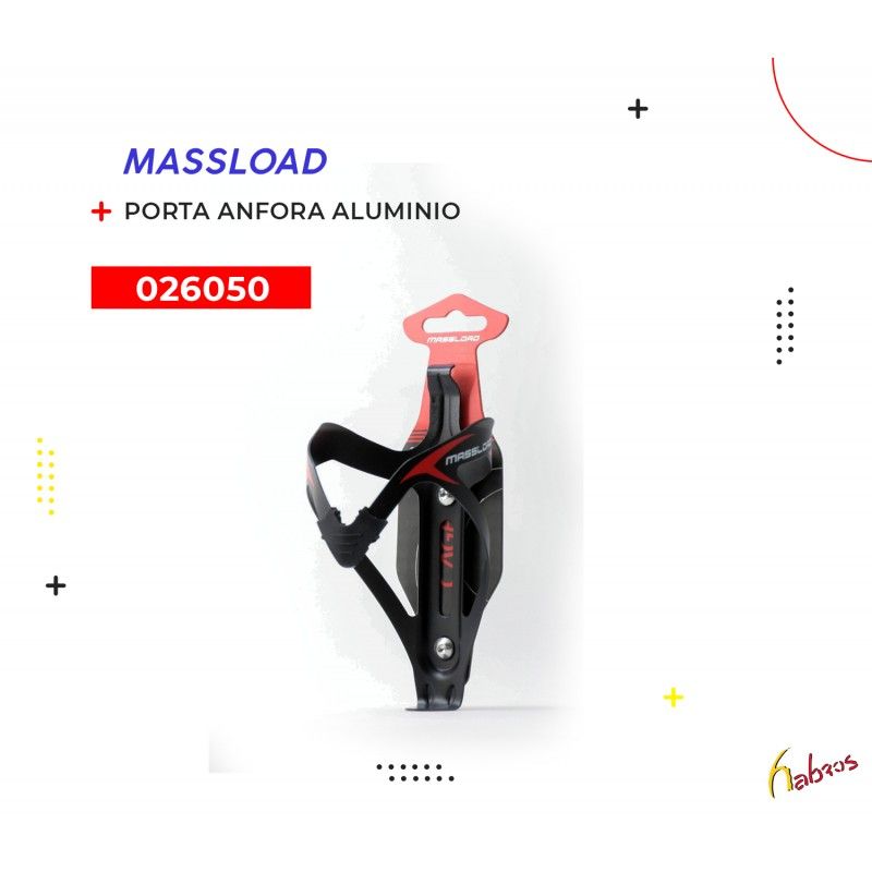 (026050) PORTA ANFORA ALUMINIO MASSLOAD NEGRO/ROJO Mod: CL-080L